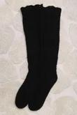 Pointelle Knit Slouch Socks Black